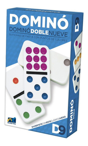 Domino Doble Nueve 55 Fichas De Pasta Novelty