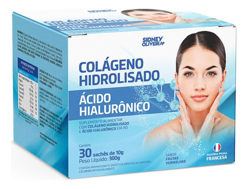 Colágeno Hidrolisado + Acido Hialurônico 30 Sachês Sidney Ol