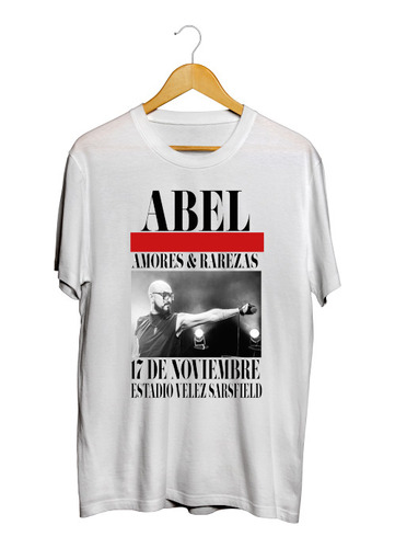 Remera Blanca Abel Pintos Recital 2023 Velez Arg Fecha 17 