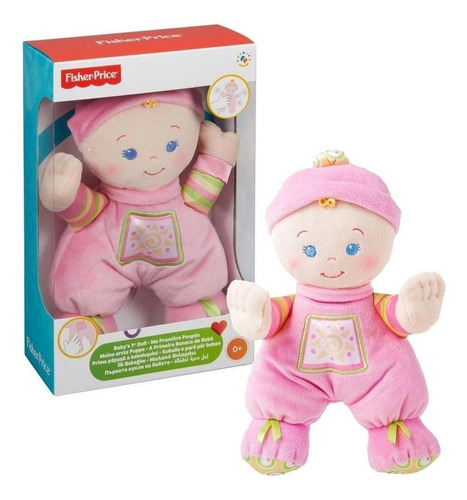 Primeira Boneca Do Bebe Rosa Fisher-price Mattel