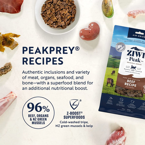 Alimento Para Gato Dry Ziwi Peack Carne De Res Premium 400g