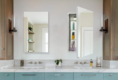 Botiquín De Aluminio Para Baño De 22 X 30 Pulgadas, Gabinete