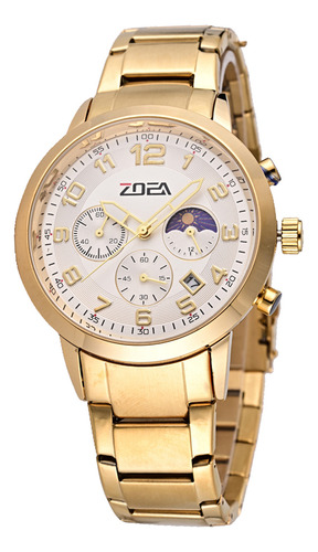 Reloj Zoea Ez8059-j Hombre Acero Dorado Resistente Al Agua