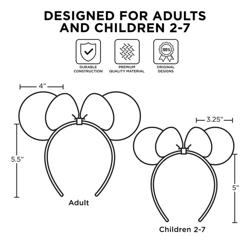 Vinchas Disney De Minnie Mouse, 2 Unidades