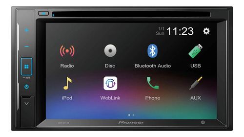 Tela Weblink Pioneer AVH-240Ex, Bluetooth, DVD, USB, cor de CD preta