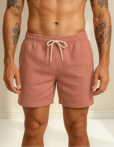 Short De Linho Masculino Bermuda Leve Praia Verao Novidade