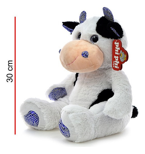 Peluche Vaca Sentada 30cm Phi Phi Toys
