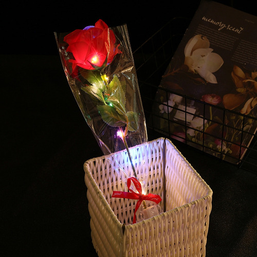/ Iluminación Led De Rosa Artificial Rose Flowers