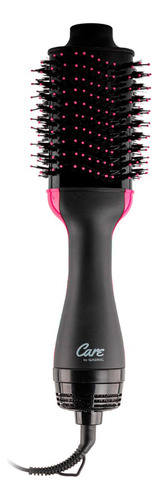 Cepillo Voluminizador Gadnic Eléctrico Secador De Pelo Color Negro/Rosa