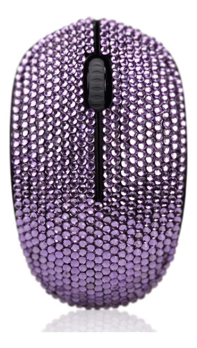 Sa  Bling Purple Crystal Rhinestone 2.4g Ratón De Comp...