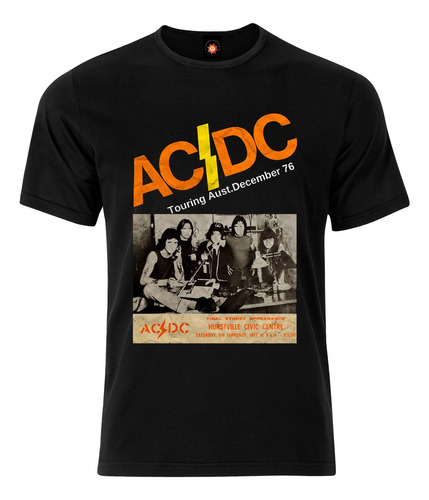 Remera Estampada Varios Diseños Rock Ac/dc Australia 1976