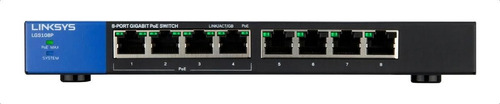 Switch Linksys Lgs108p 8 Puertos Rj-45 Poe+