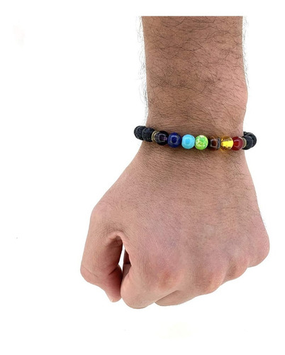 Pulsera 7 Chakras Lava Volcanica Oferta Remate Promocion