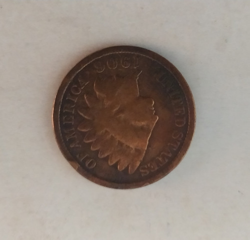 Imagen 2 de 2 de Moneda De 1. Centavo De Dollar De 1906