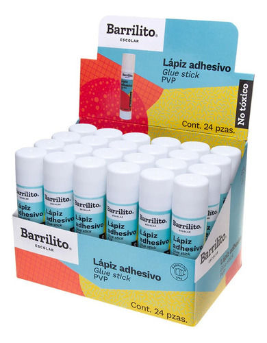 Pegamento En Barra Lápiz Adhesivo Barrilito 9g Pack 24 Pzas