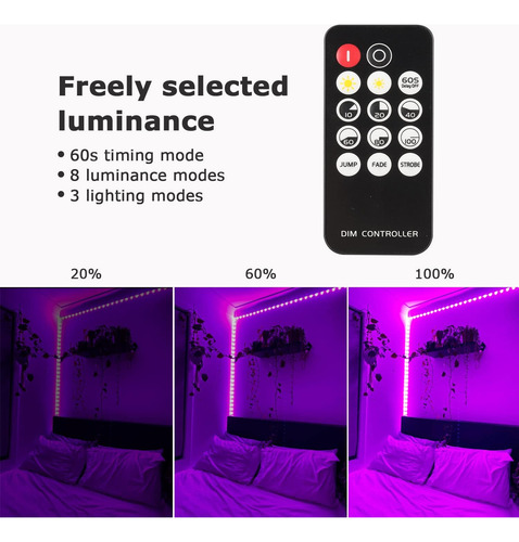 Tira De Luz Led Flexible Negra 20m, 1200 Leds Para Eventos