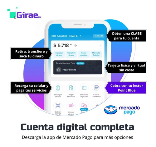 Point Blue Lector De Tarjetas Mercado Pago Bluetooth