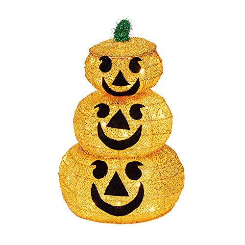 15.8 Inch 3 Layers Pumpkin Decorations Halloween Led Fa...