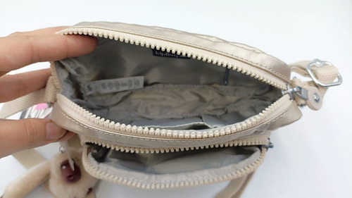 Kipling Bolsa Crossbody Hubei Starry Gold Original Starry Gold Liso Plata Beige