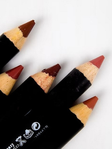 Set 12 Delineadores De Labios Lápiz, Pigmentación Profunda