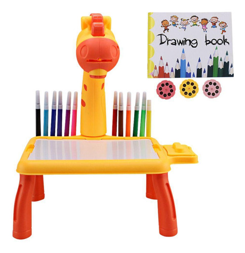 Proyector de jirafa amarilla con diseño de mesa para niños