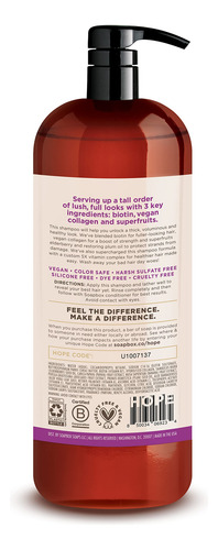 Shampoo Soapbox Biotina E Colágeno Super Fruit 1l