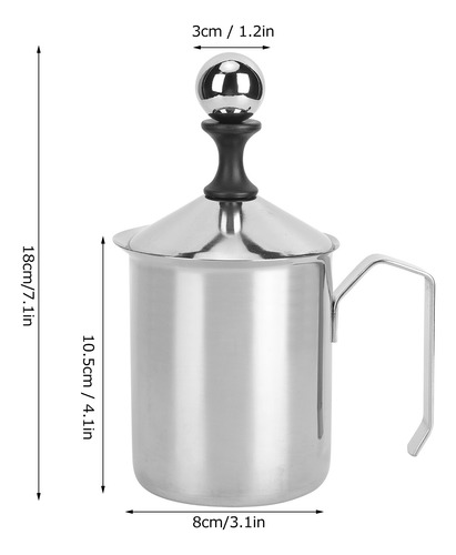 Espumador De Leche De Acero Inoxidable 304 De Doble Capa