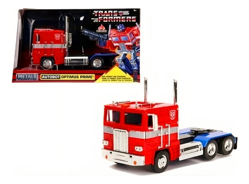 1:32 Jada Toys Optimus Prime Transformers A Escala Original Rojo
