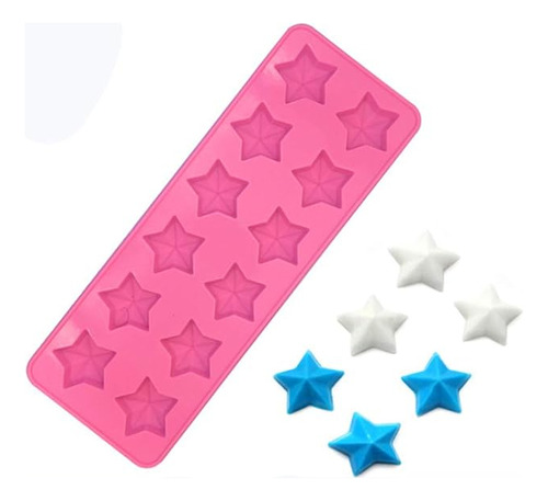 2pcs 12 Agujeros Con Forma Estrella Molde Silicona Para Horn