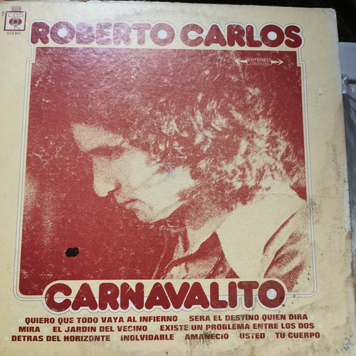 Disco Lp:roberto Carlos- Carnavalito,m