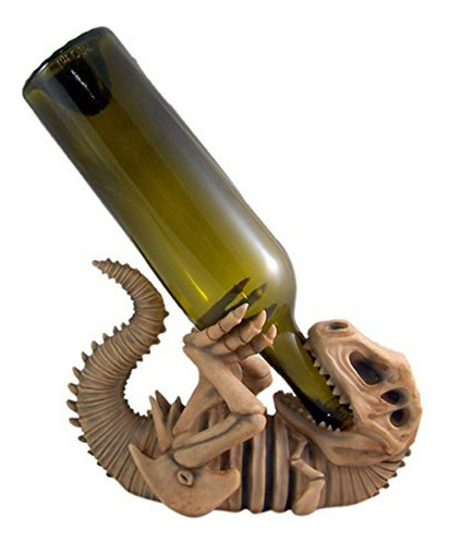 Soporte Para Botella De Vino Con Huesos De Dinosaurio