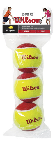 Pelotas De Tenis X3 Wilson Transición Color Rojo