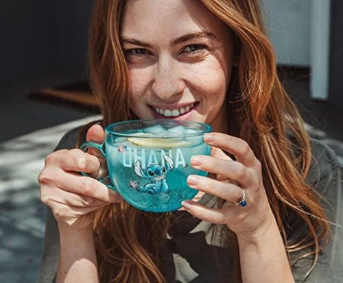 Taza De Café De Cristal Disney Lilo Y Stitch Ohana | Capacid