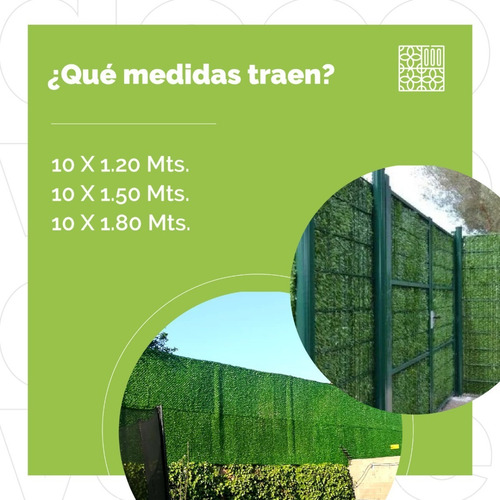Cerco Perimetral, Siempre Verde, Deco Green, 1.2 X 10 Mts.