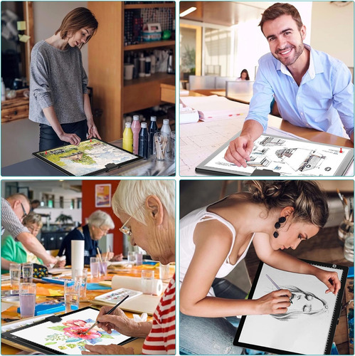 Mesa De Luz Dibujo A4 Led Tablero Para Artistas Dibujo
