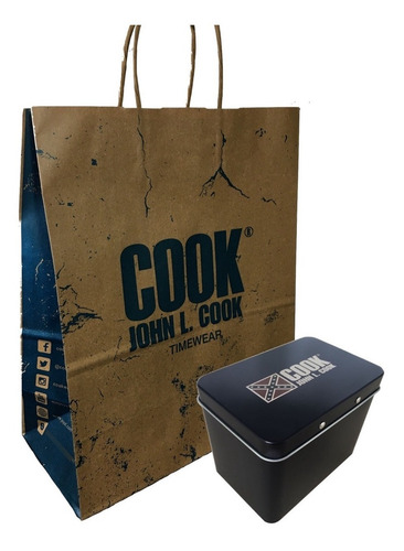 Reloj John L. Cook Hombre Cronógrafo 5622 Acero Sumergible