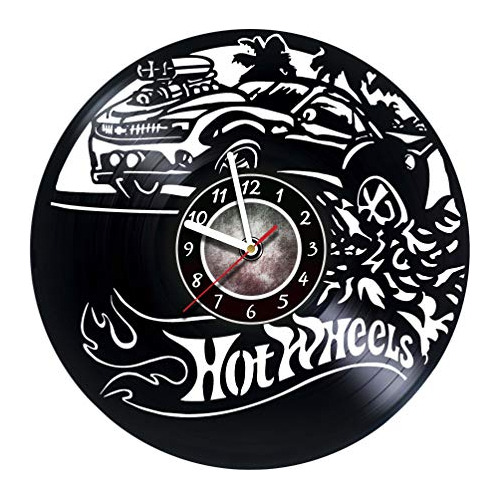 Reloj De Pared Compatible Con Hot Wheels Cars, Reloj De Pare