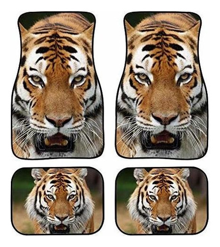 Tapetes - Tiger Trend Rubber Car Floor Mats Set Black Heavy 