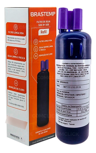 Filtro De Água Refrigerador Brastemp Brs75b Brs80a Original