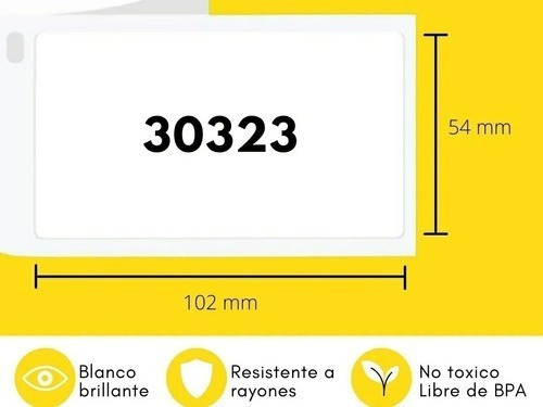 220 Etiquetas 30323 Dymo 54x101mm