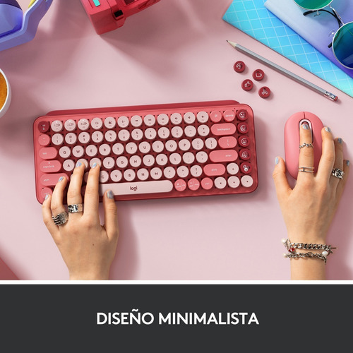 Imagen 7 de 9 de Teclado Inalámbrico Logitech Pop Heartbreaker, Teclas Emojis