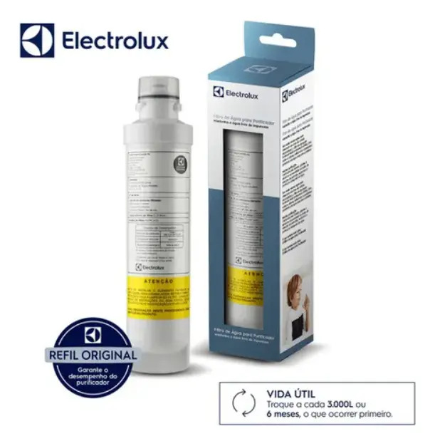 Refil De Filtro Para Purificador De Água Electrolux Pappca40 Cinza