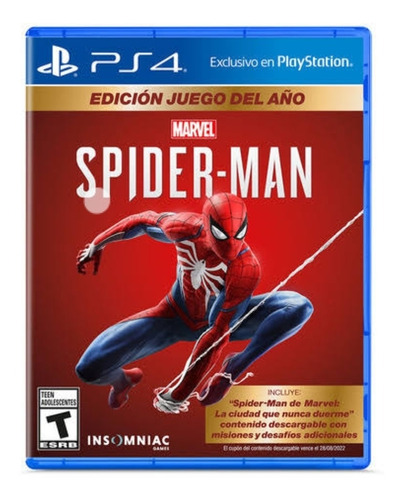 Marvel's Spider-man Sony Ps4 Game Of The Year 