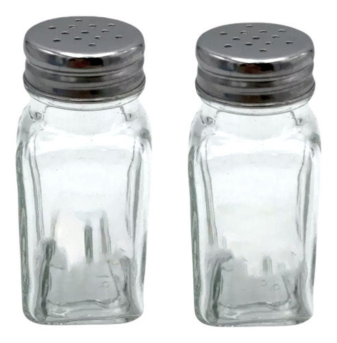 Salero Tapa Acero 100 Ml Liso Color Traslúcido