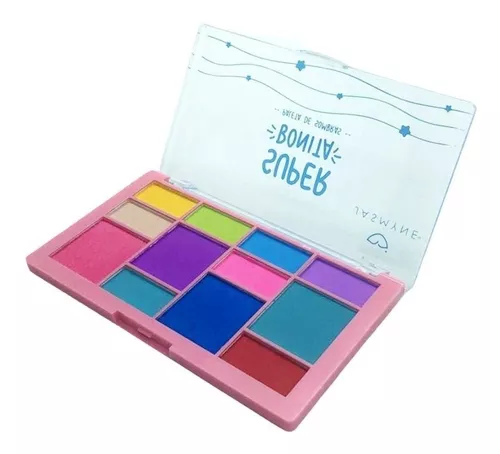 2 Paleta 12 Sombras Coloridas Kit Infantil Crianças Bonita