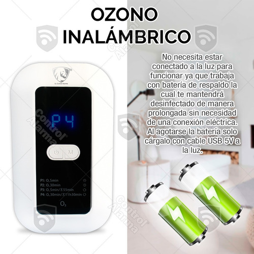 Imagen 2 de 10 de Generador Ozono Purificador Aire Sanitizante Desinfecta Casa
