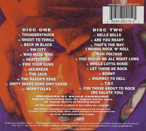 Cd De Audio: Ac/dc - En Vivo