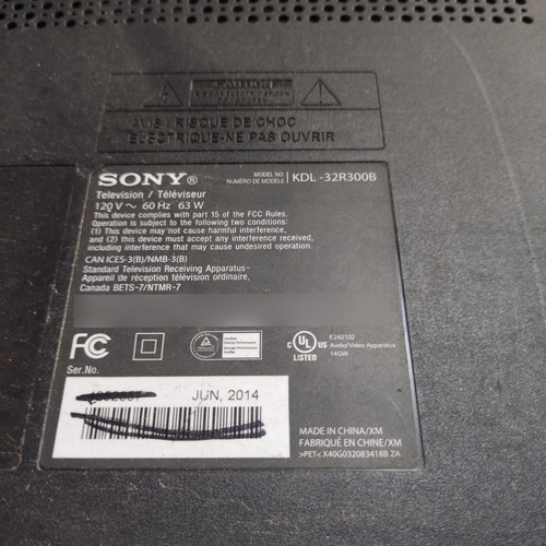 Tarjeta Main Sony Kdl-32r300b (Usado)