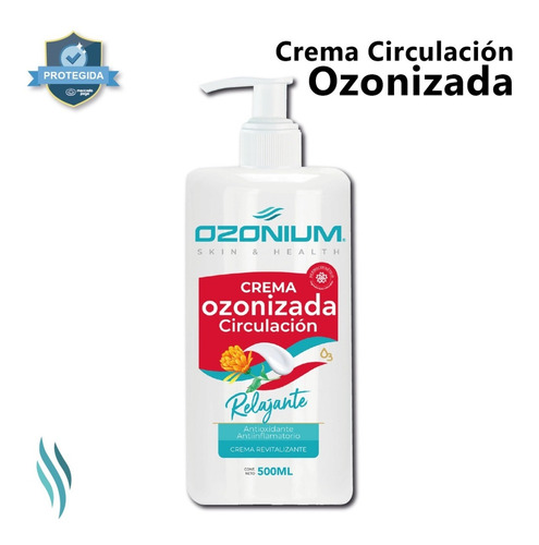 Crema Circulación Ozonizada 500ml, Ozonium Ozon006
