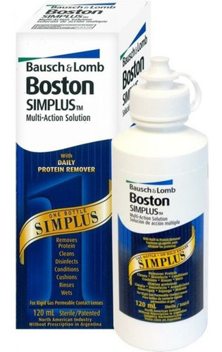 Boston Simplus 120ml para lentes de contato permeáveis a gases